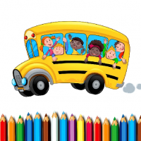 School Bus Coloring Book Game