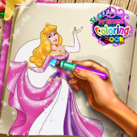Sleepy Princess Coloring Book Game
