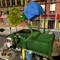 Town Clean Garbage Truck Game