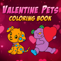 Valentine Pets Coloring Book Game