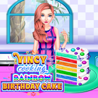 Vincy Cooking Rainbow Birthday Cake Game