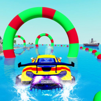 Water Car Stunt Racing Game