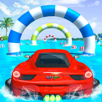 Water Surfing Car Stunts Car Racing Game Game