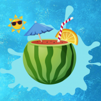 Watermelon and Drinks Puzzle Game