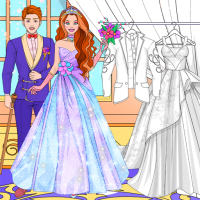 Wedding Coloring Dress Up Game Game