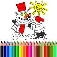 Winter Time Coloring Game
